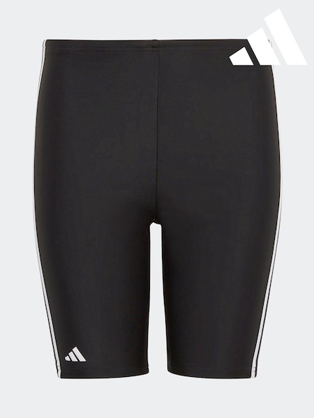 adidas Black Classic 3-Stripes Swim Jammer Shorts (C91035) | €15