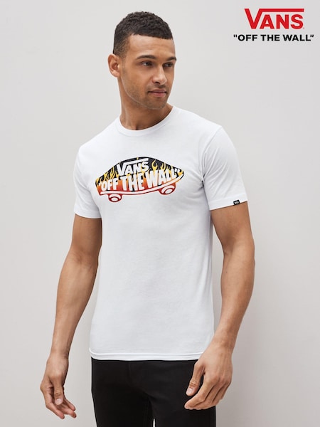 Vans White Logo Mens T-Shirt (C91168) | €17.50
