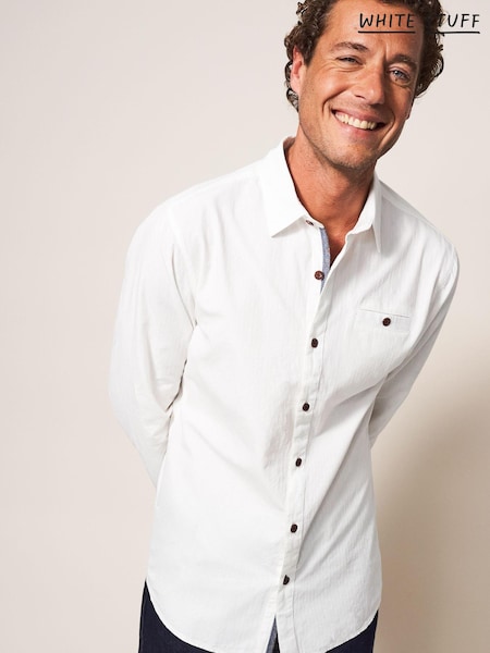White Stuff Gaddesby Dobby White Shirt (C91651) | €34