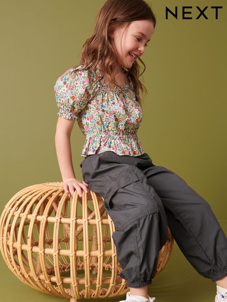 Темно-серый - Parachute Cargo Cuffed Trousers (3-16yrs) (C91917) | €9 - €12