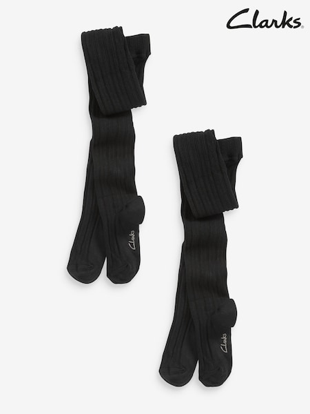 Schwarz - Clarks Ribbed Tights 2 Pack (C92285) | 25 € - 34 €