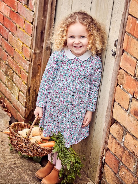 JoJo Maman Bébé Ditsy Pink Floral Peter Pan Dress (C92868) | €35