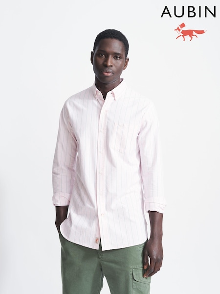 Aubin Pink Stripe Aldridge Shirt (C92921) | €53