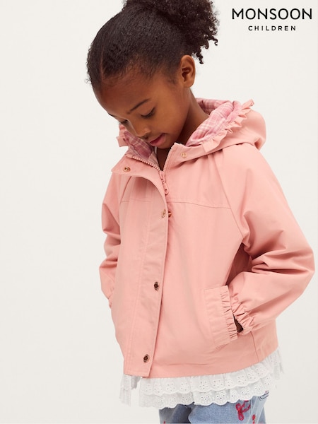 Pink - Monsoon Broderie Shower-proof Jacket