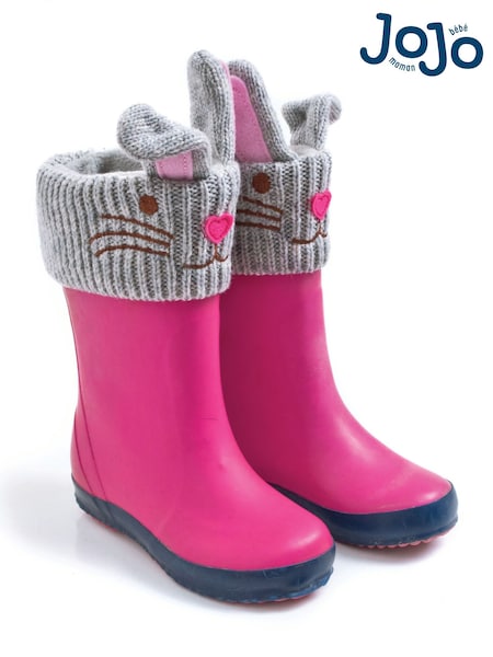 JoJo Maman Bébé Grey Bunny Bunny Welly Liners (C93133) | €19