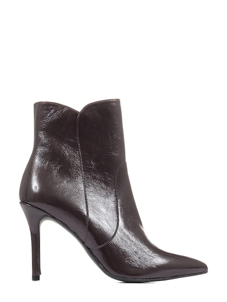 Jones Bootmaker Purple Cadence Heeled Leather Ankle Boots (C93185) | €79