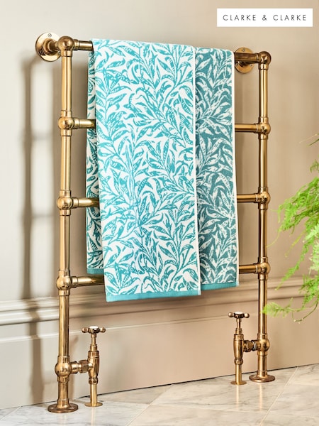 Clarke & Clarke Teal Blue William Morris Willow Boughs 100% Cotton Velour Towel (C93637) | €18.50 - €32