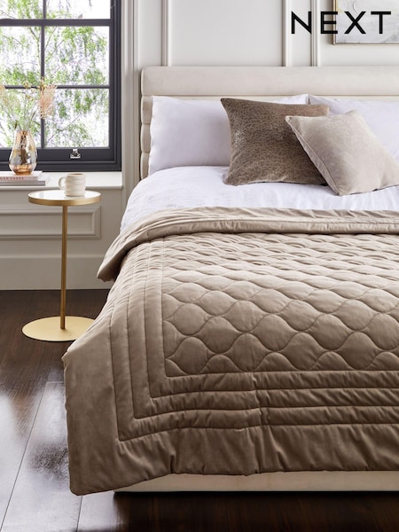 Natural Ogee Quilted Bedspread (C94310) | €26 - €46