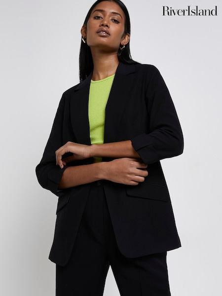River Island Edge To Edge Casual Black Blazer (C94766) | €31