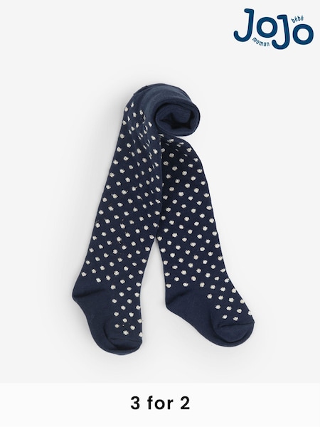 JoJo Maman Bébé Gold Spot Cotton Rich Tights (C95230) | 57 LEI