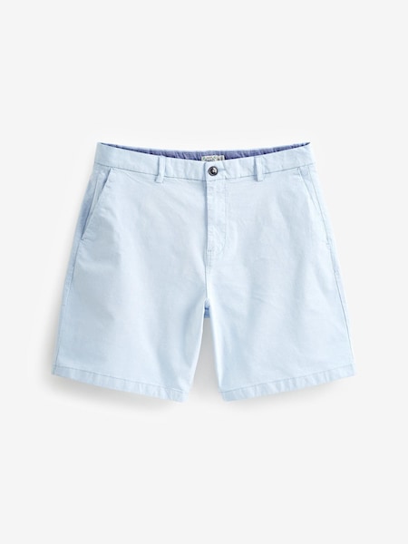 Light Blue Oxford Loose Stretch Chino Shorts (C95348) | € 3