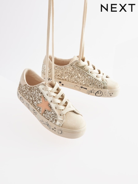 Gold Lace-Up Trainers (C95759) | OMR7 - OMR9