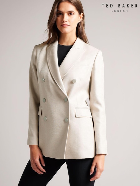 Ted Baker Pink Pyxie Peak Lapel Double Breasted Blazer (C96200) | €226