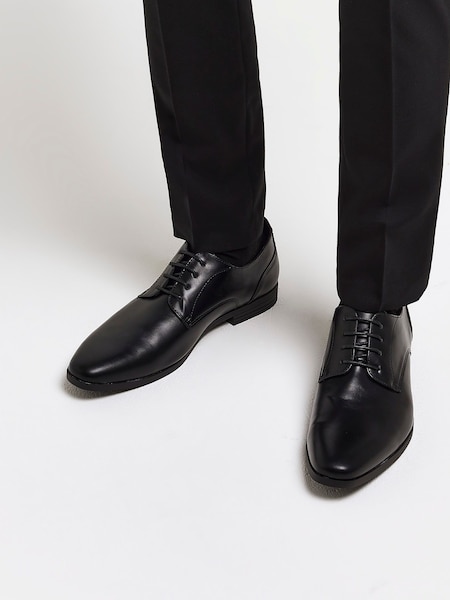 Negru - Pantofi Brogue din piele cu perforații Dantelă River Island Ceremonie în Pantofi (C96373) | 125 LEI
