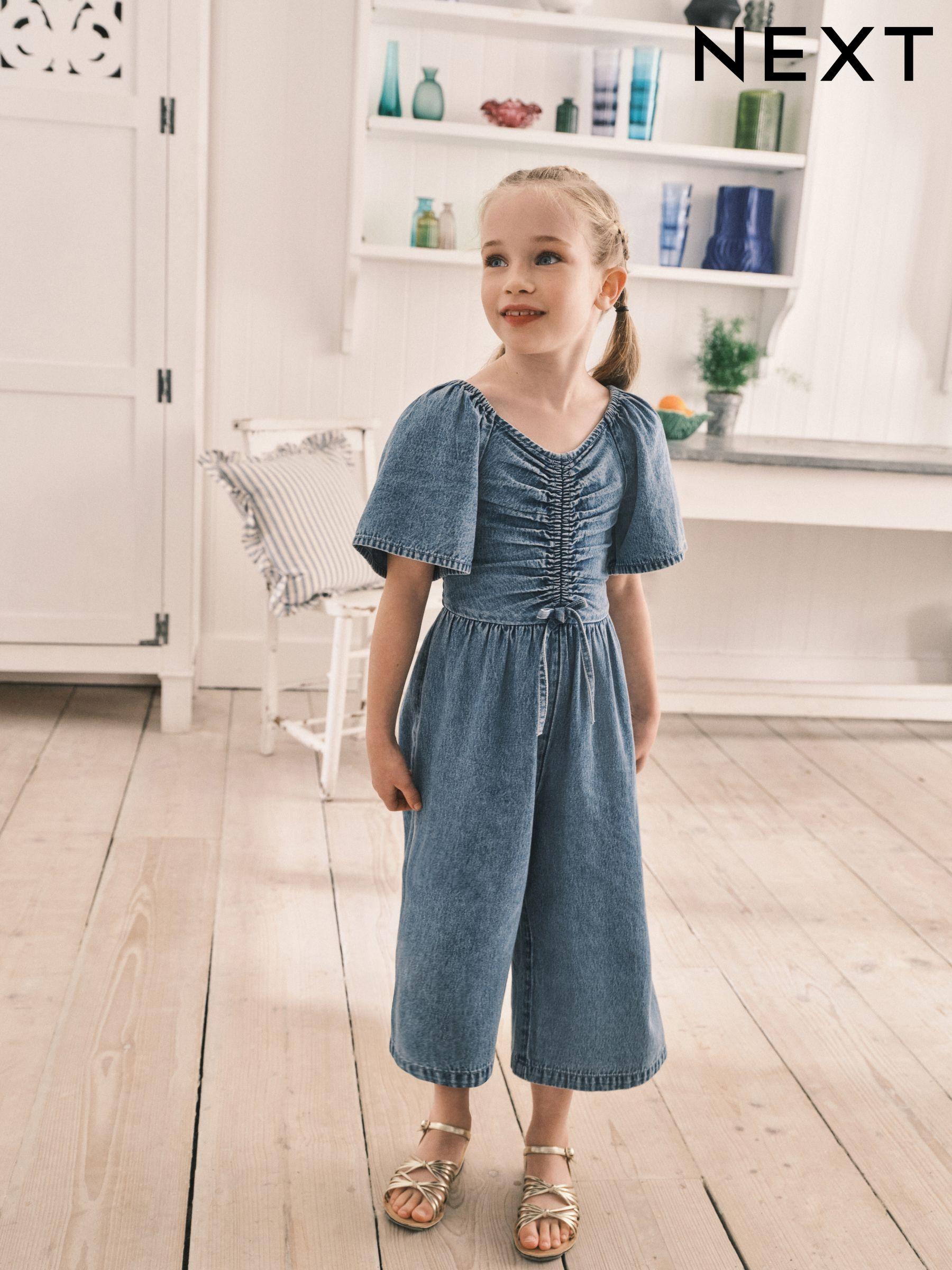 Girls Jumpsuit Blue Plain Jumpsuitsandplaysuits Next Oman