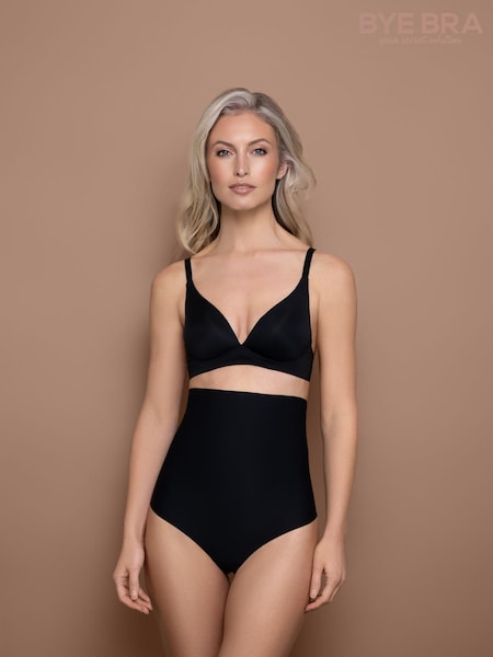 Bye Bra Black Sculpting High Waist Thongs (C96572) | 125 LEI
