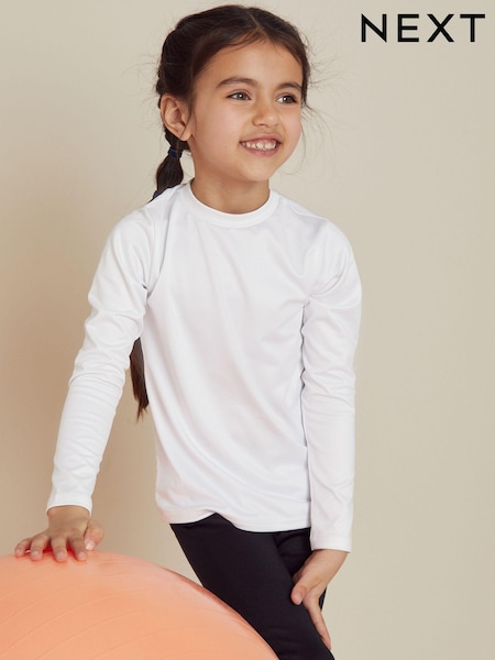 Белый - Long Sleeve Base Layer (3-16yrs) (C96832) | €6 - €9