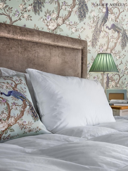 Laura Ashley White 100% Cotton Luxury Pillow  Front Sleeper (C97212) | €61