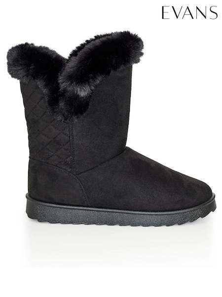 Evans Roxy Black Faux Fur Boots (C97598) | 298 LEI - 372 LEI