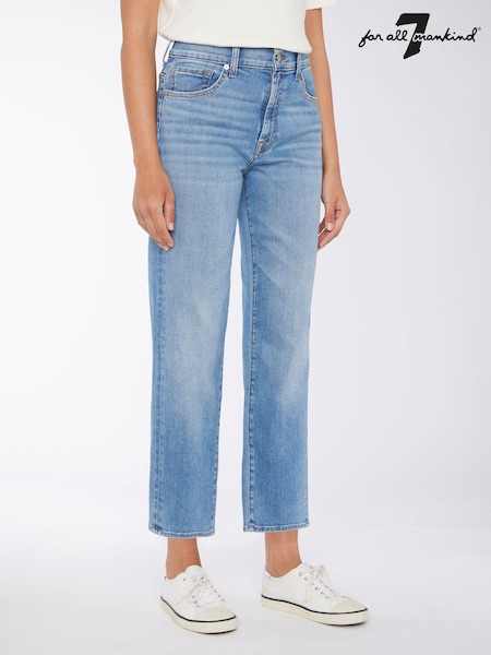 7 For All Mankind The Modern Straight Diary Blue High Rise Jeans (C97606) | €146