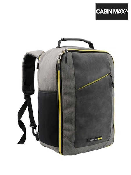 בצבע אפור וצהוב - Cabin Max Manhattan Cabin Travel Bag 40x20x25 Shoulder Bag And Backpack (C97846) | ‏176‏₪