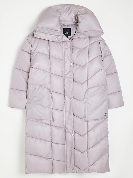 River Island Grey Panelled Puffer Jacket (C98341) | €46