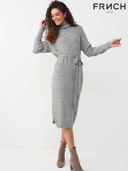 Frnch Midi Dress With Long Sleeves And Round Neck (C99048) | €44