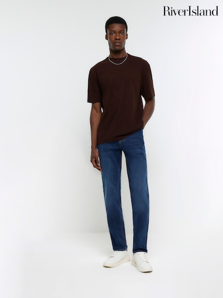 Темно-синій - River Island Slim Fit Stretch Jeans (CM6017) | 2 343 грн