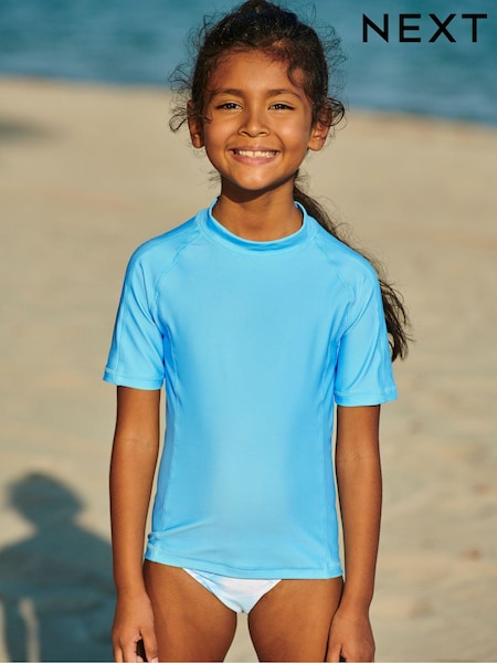Aqua Blue Rash Vest (3-16yrs) (D00171) | € 6 - € 9