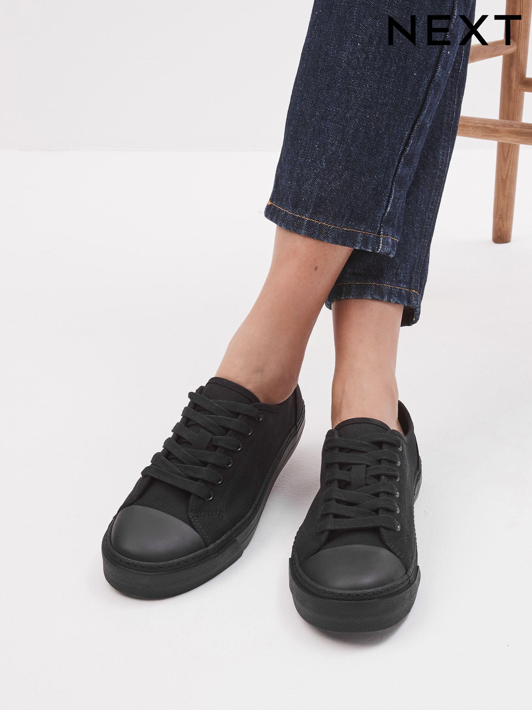 Women s Sale Trainers Black Plain Footwear Next Luxembourg