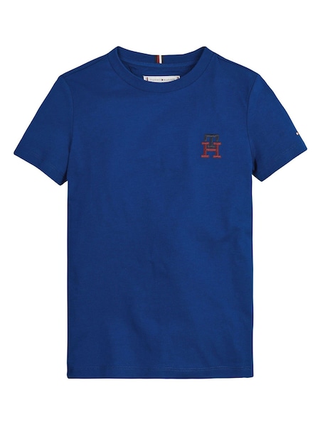 Tommy Hilfiger Blue Dark Monogram 100% Cotton T-Shirt (D00656) | €34 - €40