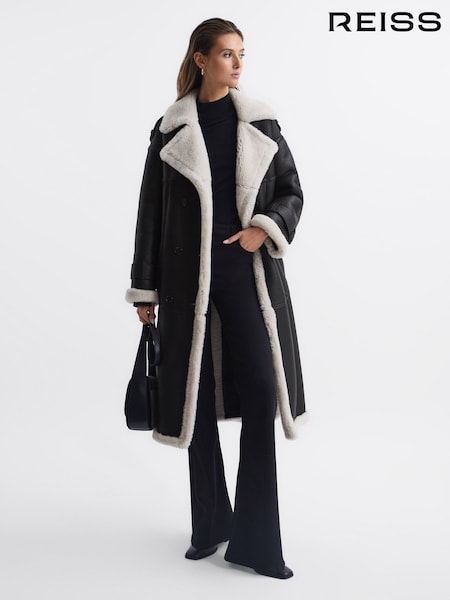 Reiss Alina Shearling Trench Coat (D01326) | ‏10,786 د.إ.‏