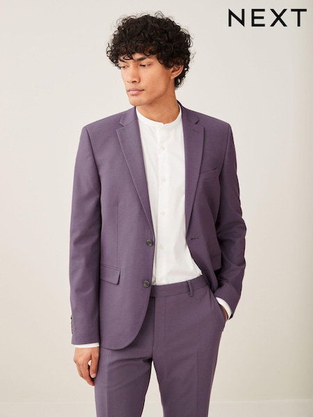 Lilac Purple Skinny Motion Flex Stretch Suit Jacket (D01330) | €12