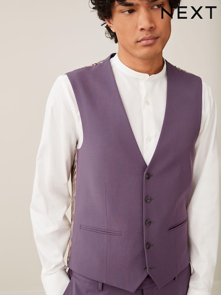Lilac Purple Motion Flex Stretch Waistcoat (D01332) | €8