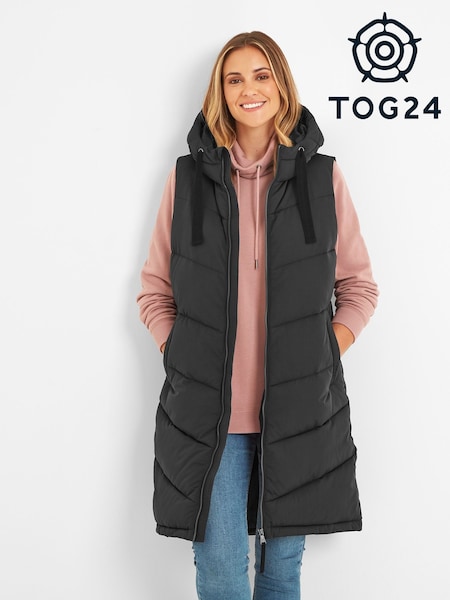 Черный - Tog 24 Ranskill Long Padded Hooded Gilet (D01578) | €106