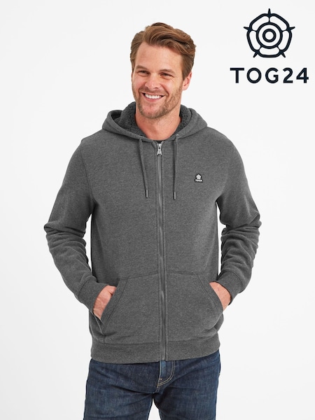 Grå - Tog 24 Timble Sherpa Lined Hoodie (D01593) | kr1 160