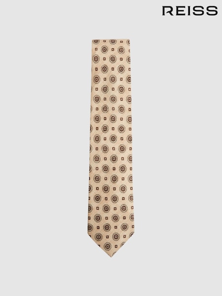 Reiss Oatmeal Pluto Printed Tie (D03160) | AZN 145