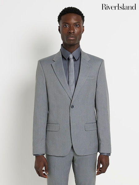 River Island Grey Skinny Fit Jacket (D03377) | €43