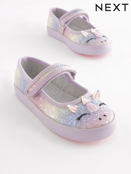 Purple Unicorn Wide Fit (G) Mary Jane Shoes (D03496) | €9 - €10.50