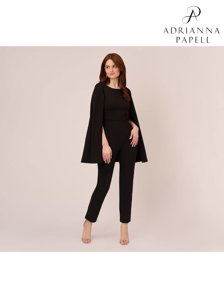 Adrianna Papell Knit Crepe Cape Jumpsuit (D04436) | ‏900‏₪