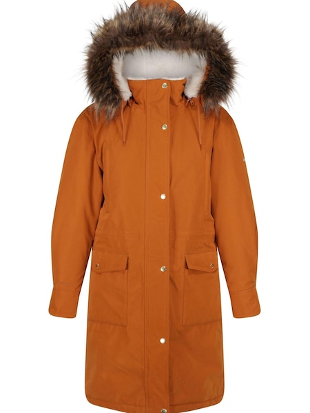 Regatta Shiloh Brown Longline Waterproof Insulated Jacket (D04515) | €54