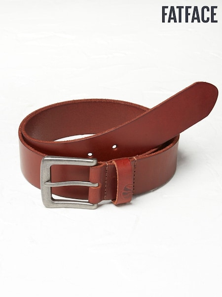 FatFace Tan Brown Italian Leather Belt (D04809) | €42