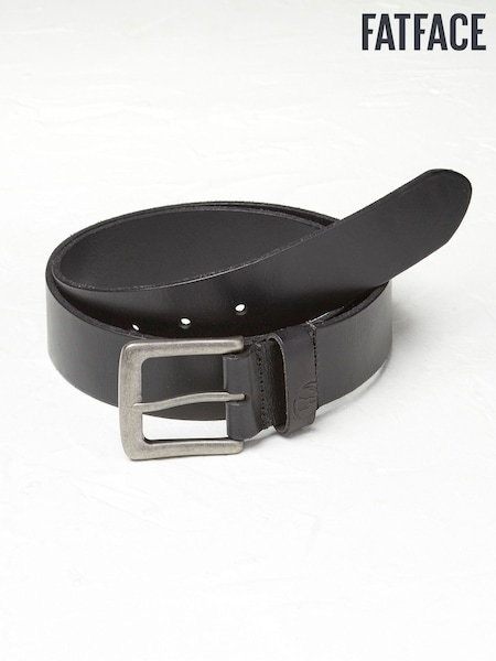 FatFace Black Italian Leather Belt (D04810) | €29