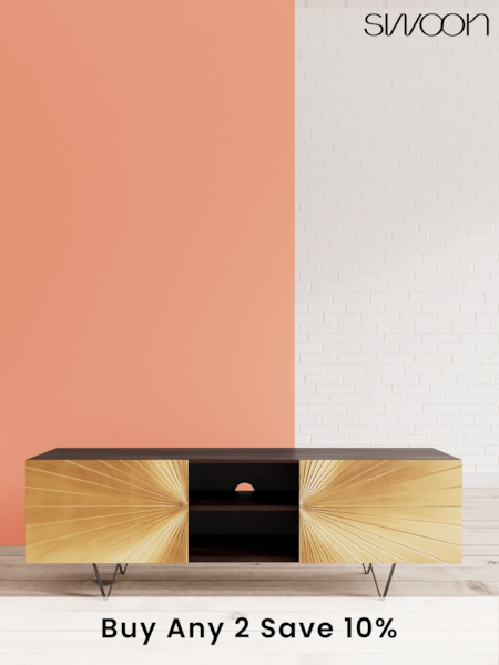 Swoon Brass Ziggy TV Unit (D08003) | €832