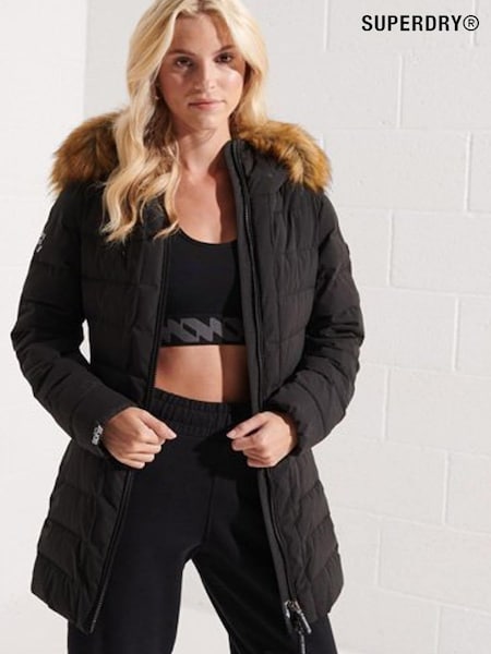 Superdry Black Arctic Tall Puffer Coat (D09151) | €79