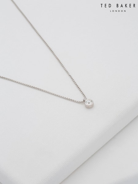 لون فضي - Ted Baker SININAA: Crystal Pendant Necklace (D09158) | ‏179 د.إ.‏