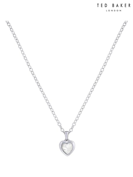 Ted Baker Silver Tone HANNELA: Crystal Heart Pendant Necklace (D09166) | €43
