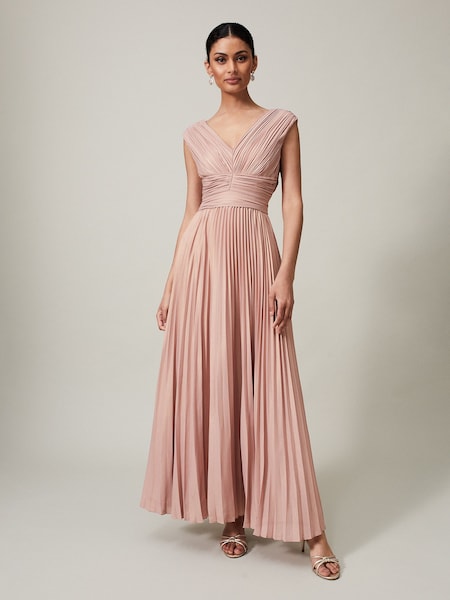 Phase Eight Cream Pink Nelly Pleat Dress (D09289) | €218