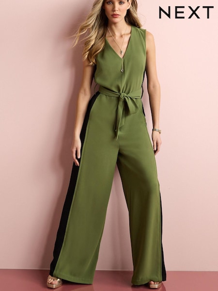 Vert - Détail à ceinture combinaison (D09736) | € 21