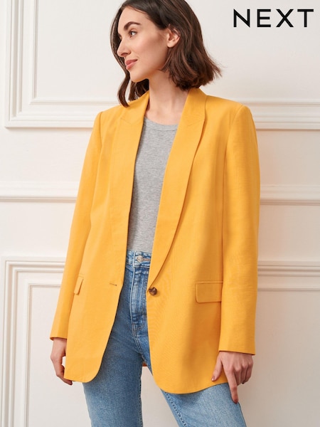 Gelb - Relaxed Fit Single Breasted Blazer (D09910) | 29 €